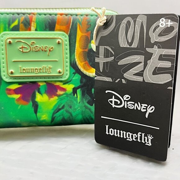 Loungefly Disney Jungle Book Zip Around Wallet Mowgli Baloo Card Purse Kaa NWT - Picture 8 of 8